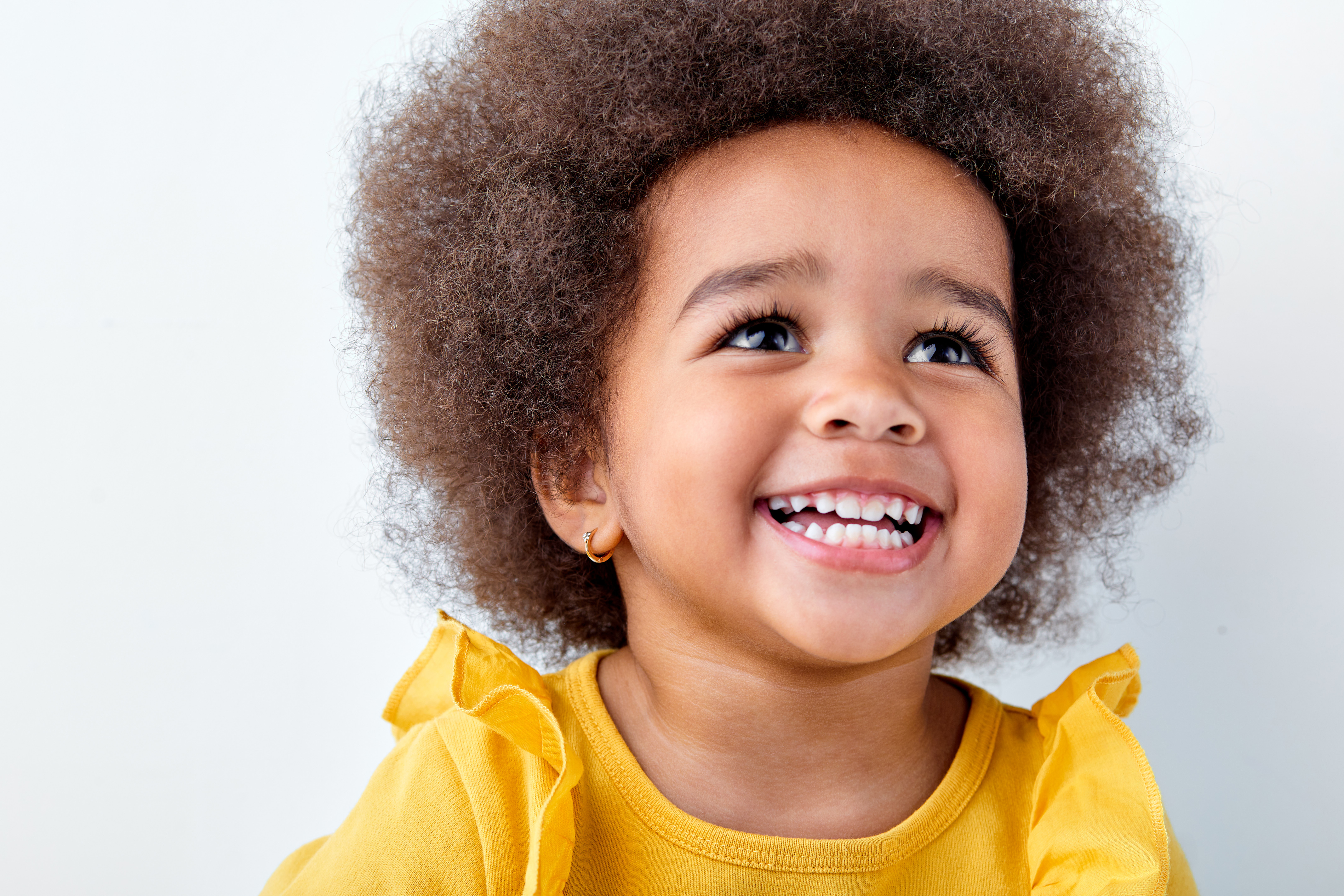 Infant with natural hair
