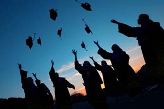 Graduation caps Silhouette 
