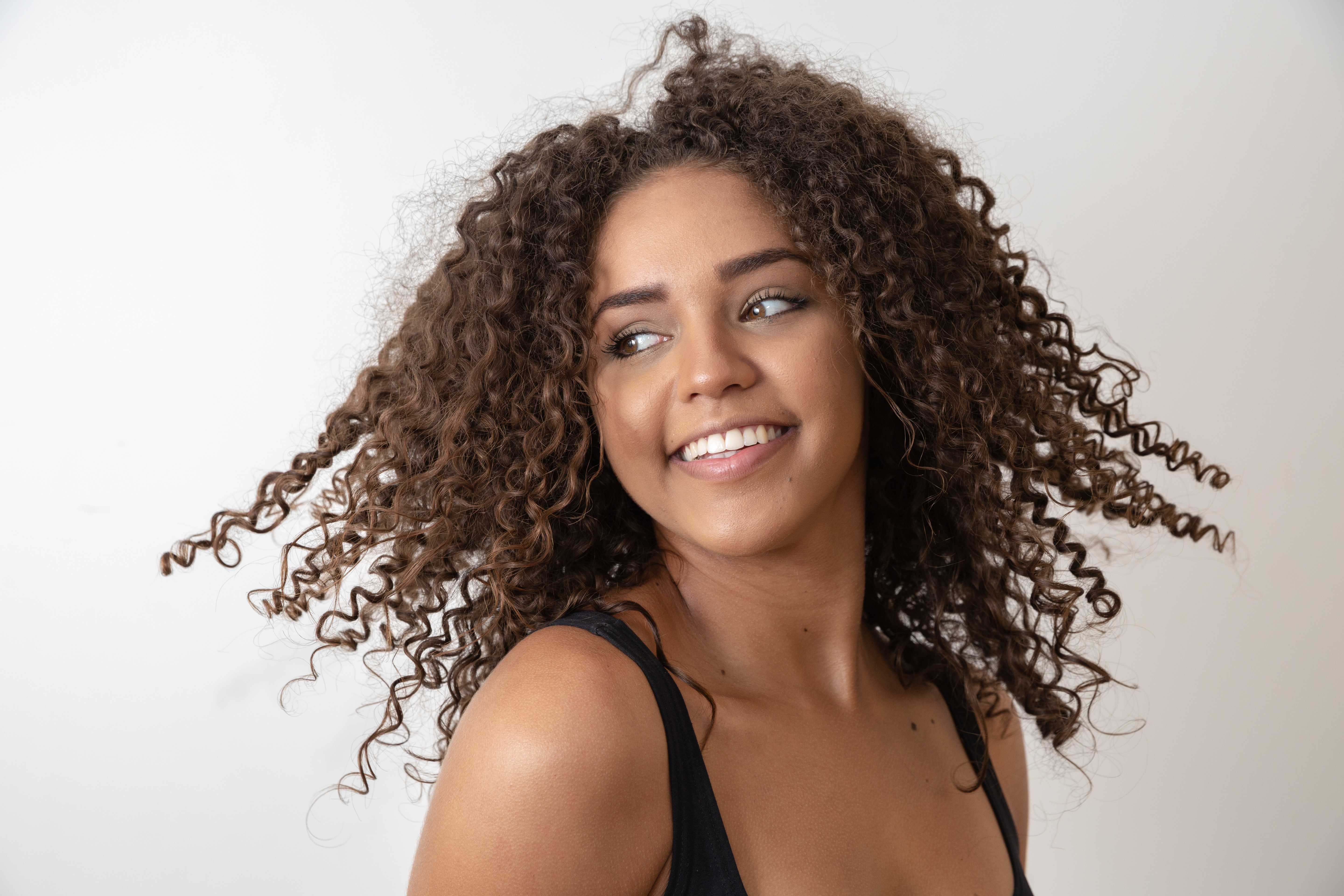 Young girl with curls