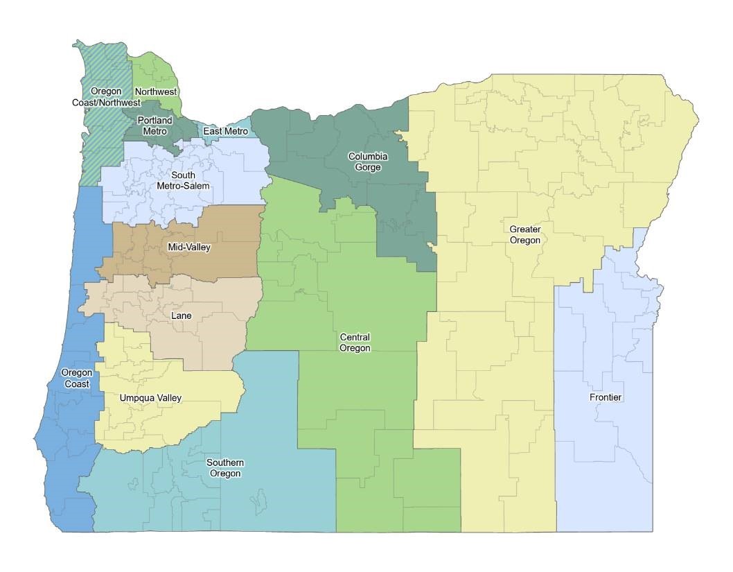 Map of Oregon