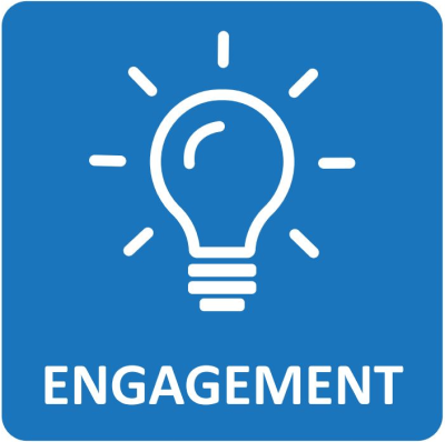 Engagement, showing a lightbulb