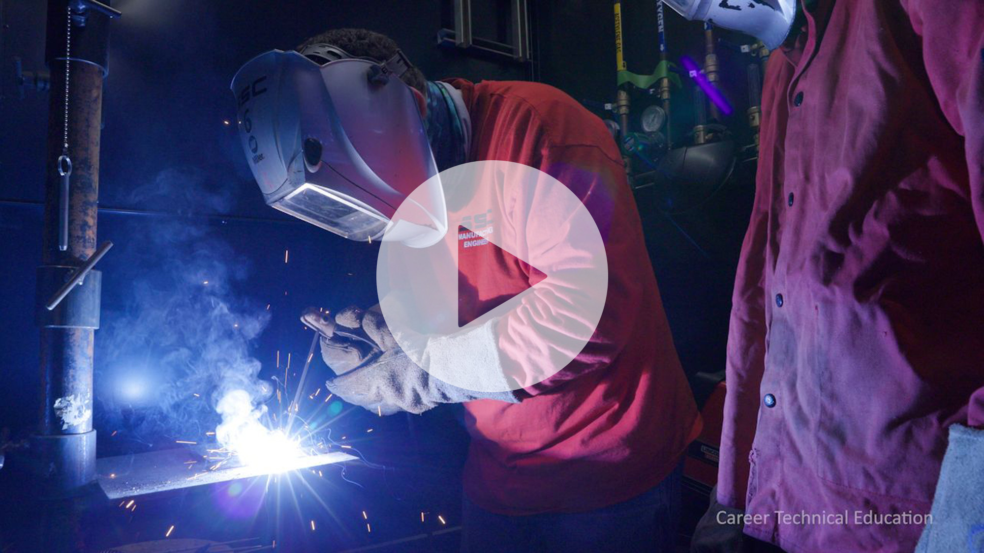 Student welding