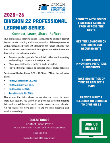 Division 22 Standards Professional Learning Series