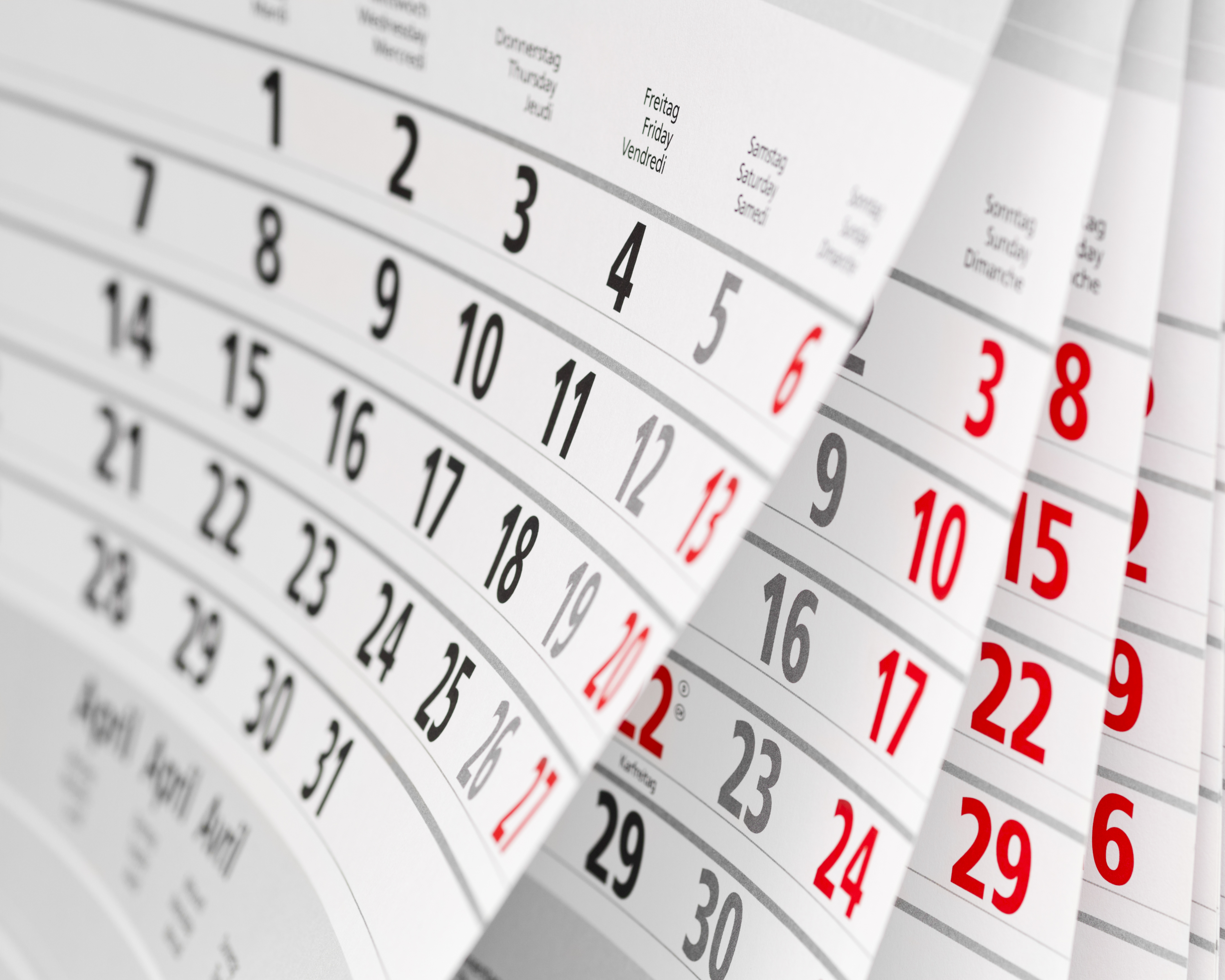 Formula Grant Calendar of Activities