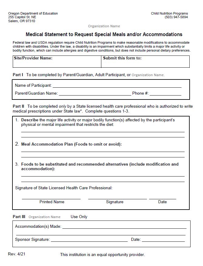 Medical Statement