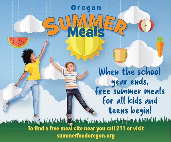 When Summer Ends - call 211 or visit summerfoodoregon.org