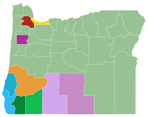 Map showing demonstration site locations