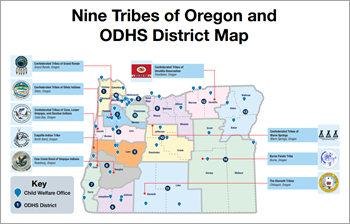 Nine Tribes of Oregon map