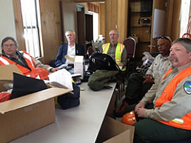 Employees in training room