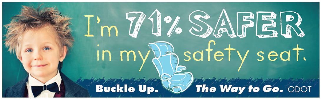 I'm safer in my safety seat poster