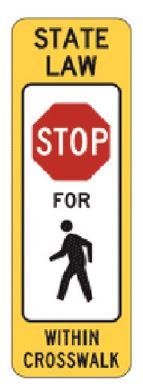In-street pedestrian crossing