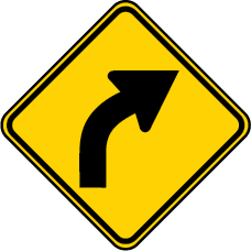 right curve sign 