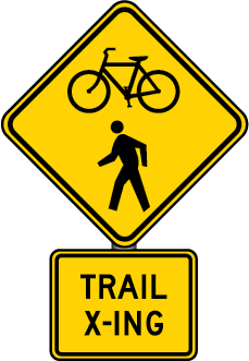 multi use path crossing sign