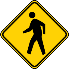 pedestrian crossing sign
