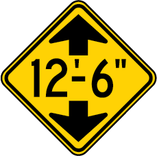 low clearance sign