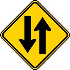two way traffic sign