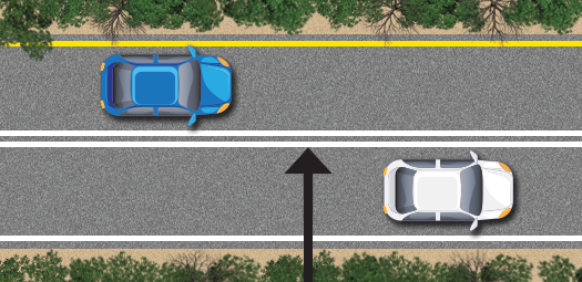 double solid white line