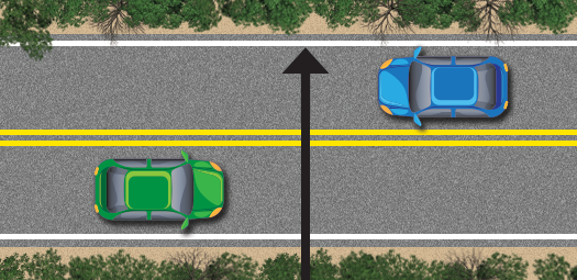 solid while line on the right of traffic lanes 