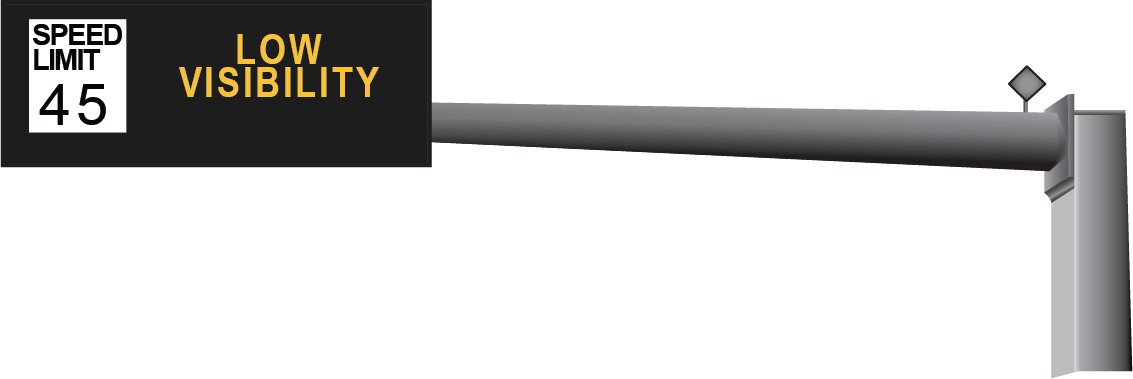 Low visibility sign