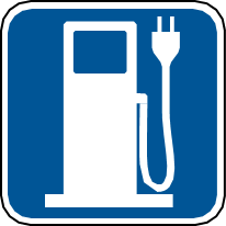 Señal: estación de carga de autos eléctricos