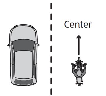 image of being passed on a motorcycle