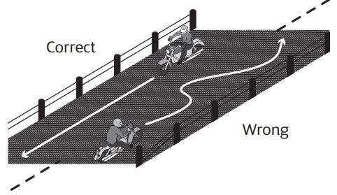 images of riding a motorcycle on grooves and gratings