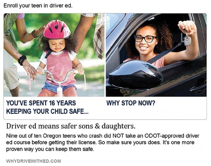 Enroll your teen in driver education.