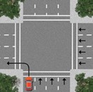Diagrama de intersección izquierda desde/hacia unidireccional