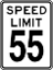 Señal de límite de velocidad: 55