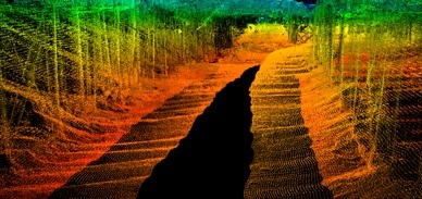 Example of the point cloud data collected from a mobile mapping unit