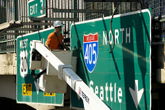 I-405 Sign Work