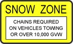 chains required towing