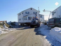 House on a truck moving.