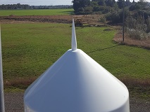Looking east