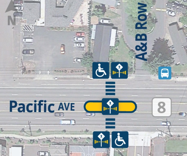 Map of improvements at A&B Row