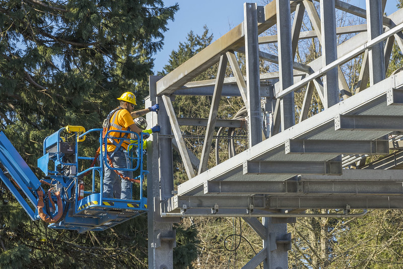 Installing a new sign bridge