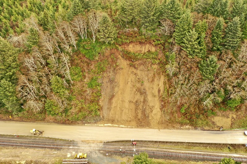 Landslide on U.S. 101