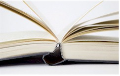 Open book lying on its spine