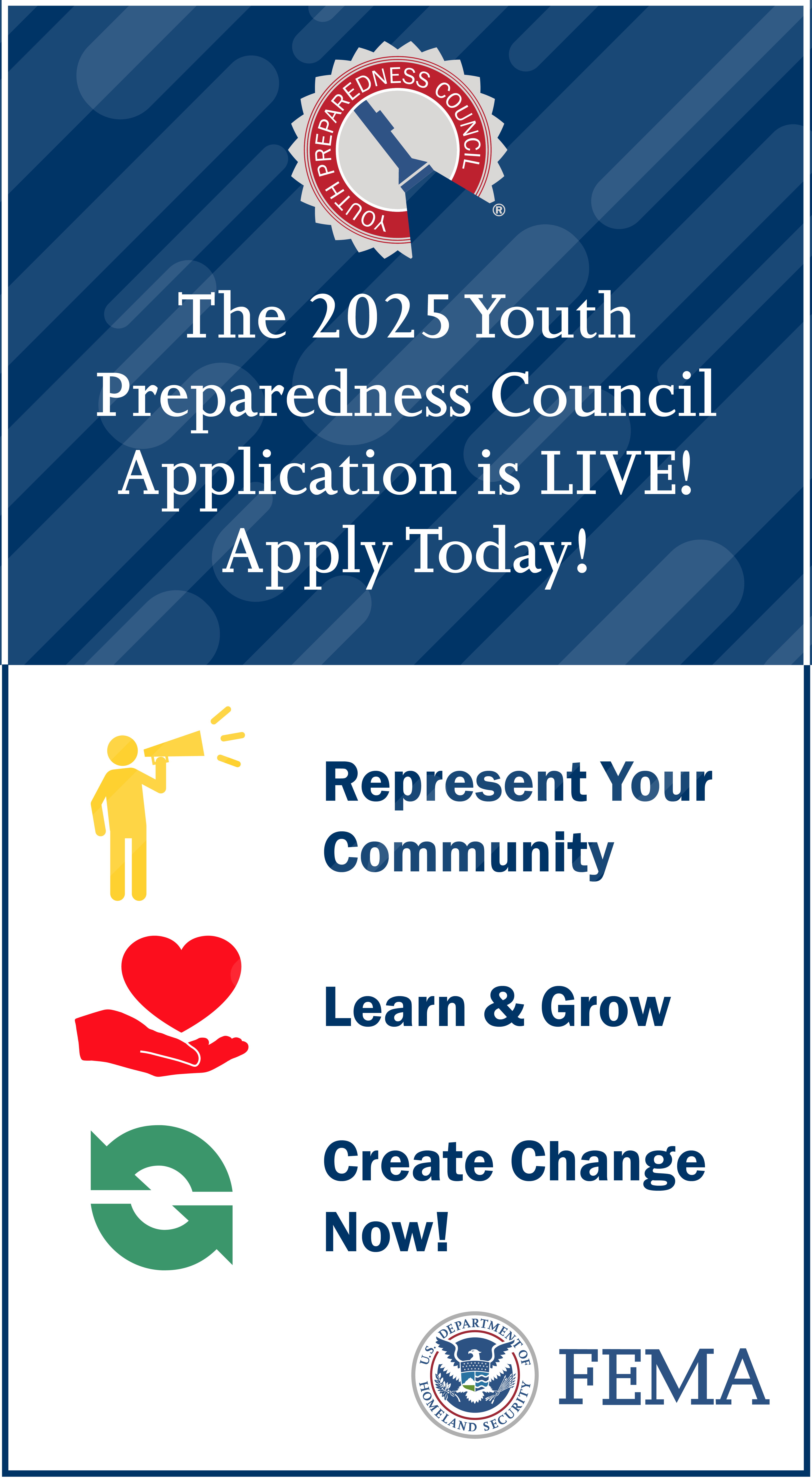 2025 Youth Preparedness Council Application Banner