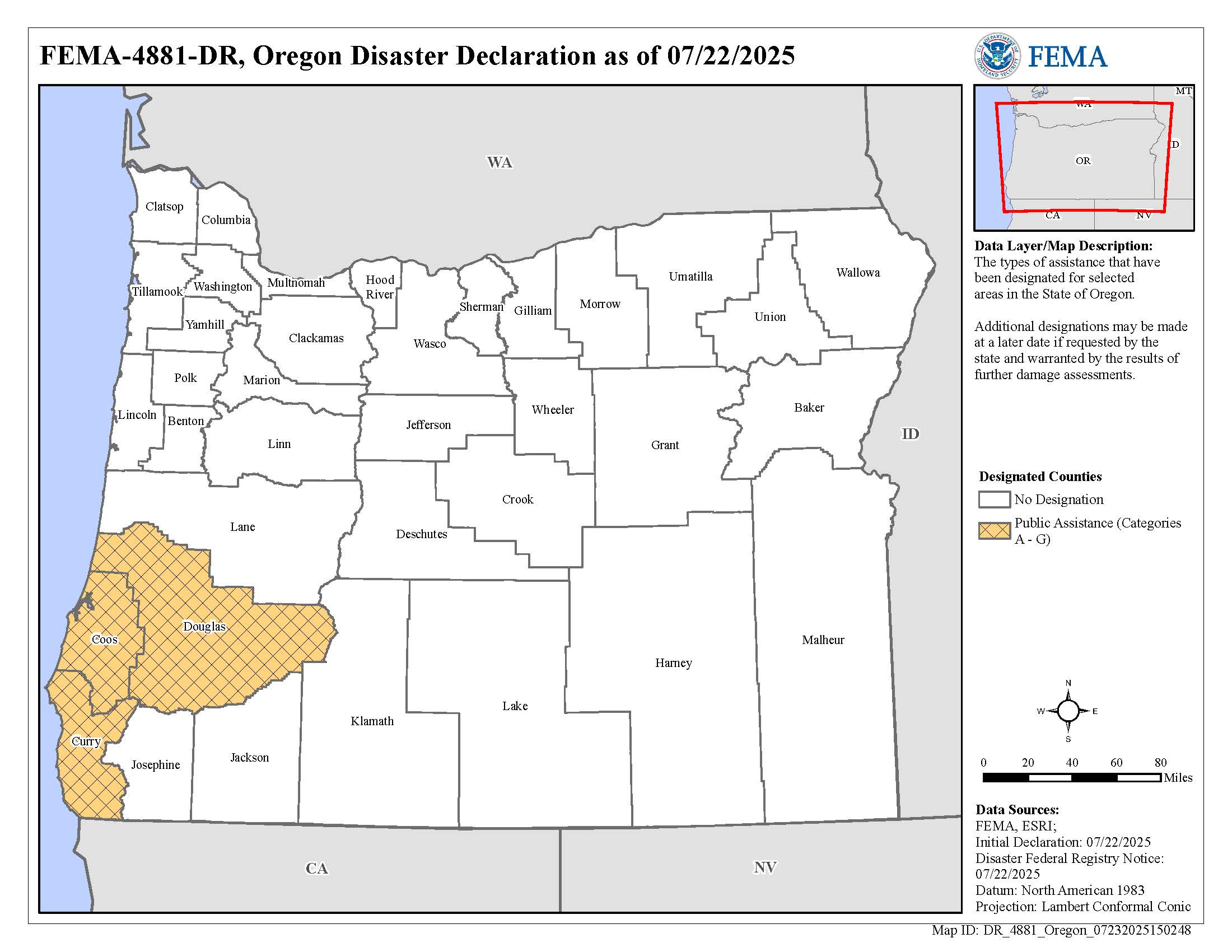 DR4881 Designated Areas and Branches Map