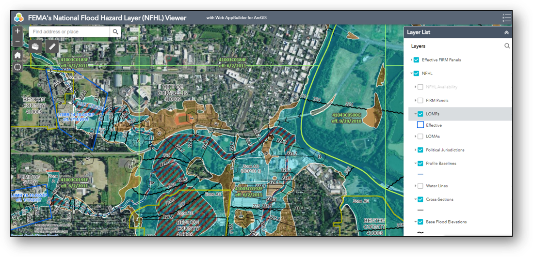 Corvallis Natural Flood Hazard Layer in ArcGIS