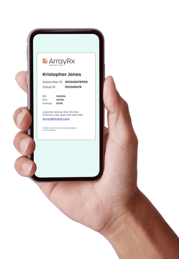 image of ArrayRx English language flyer PDF