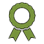 Green ribbon icon represents