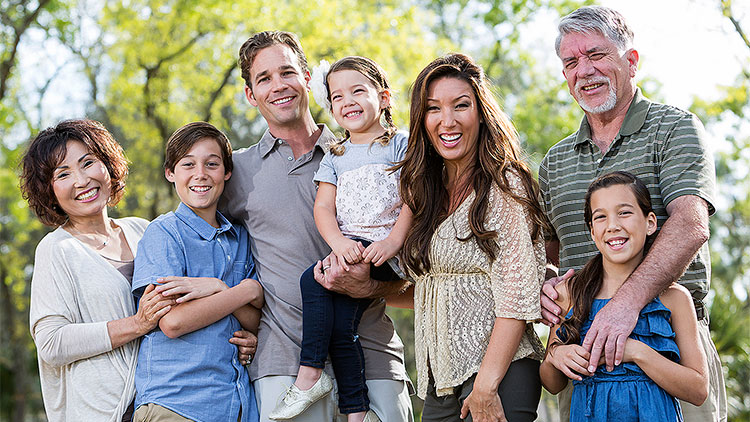 Diverse family photo