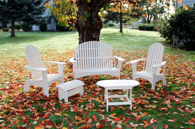 Loveseat and chair painted in white