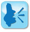 icon with outline of someone coughing