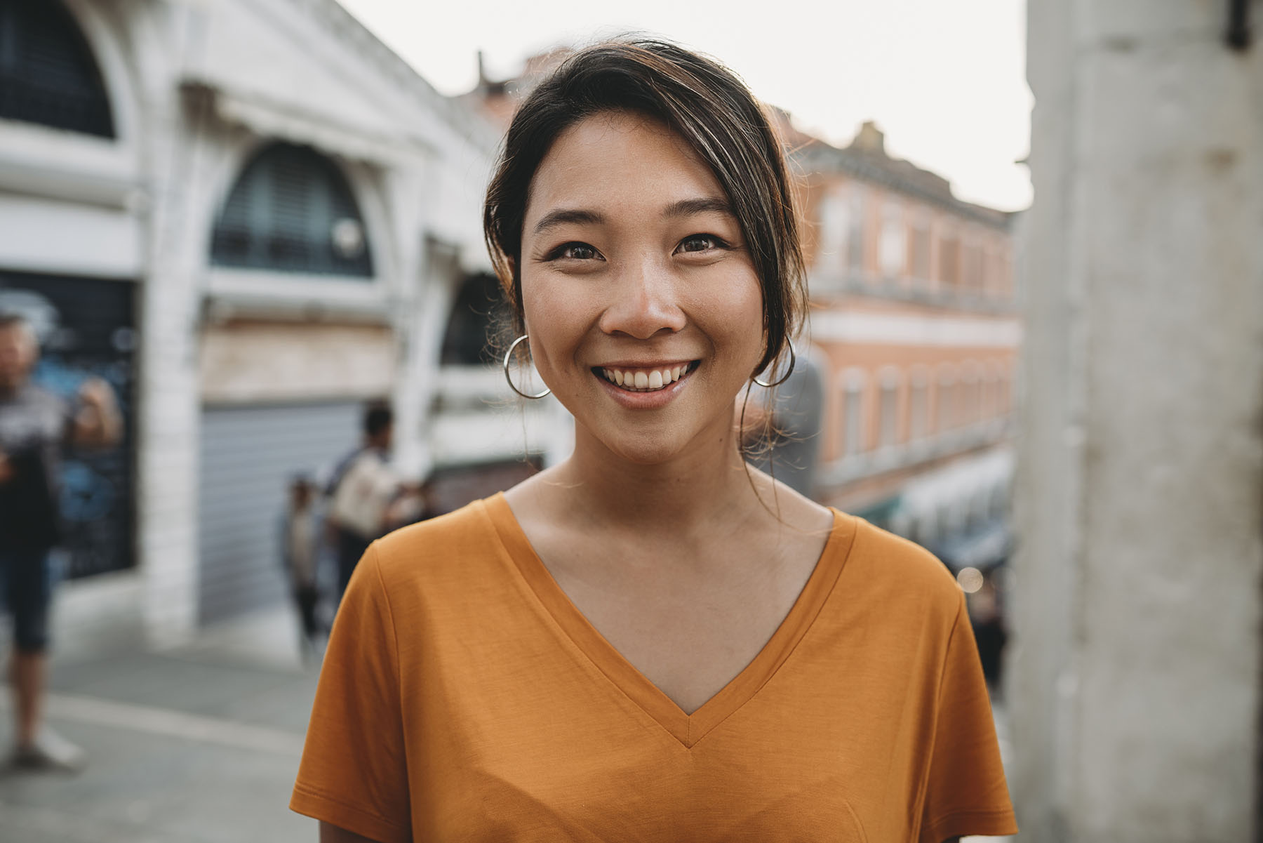 Portrait of a young adult asian woman in Venice Portrait of a young adult asian woman in Venice asian stock pictures, royalty-free photos & images