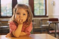 young girl in classroom