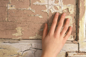 cracked and peeling paint