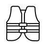 Outline of a life jacket